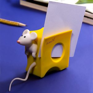 Mouse & Cheese Business Card Holder & Pen Stand